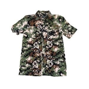 Dogg Supply by Snoop Dogg Mens Digital Camo Short Sleeve Button Down Shirt XS